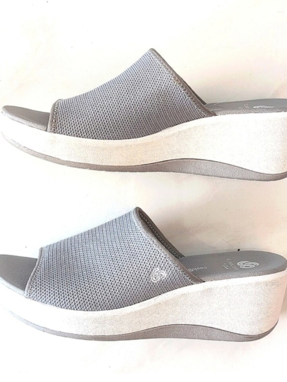 Gray Women's Slide Platform Sandals